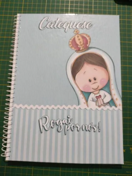Caderno Capa Flexível 1/4 Espiral Nossa Senhora de Fátima - foto 3
