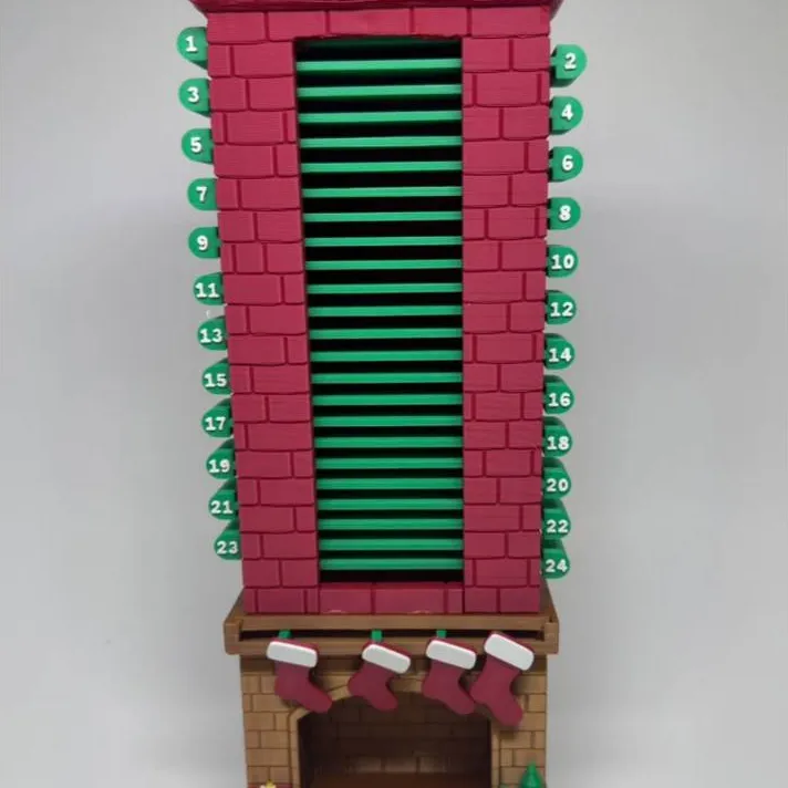 Calendário do Advento Natal Lareira Chaminé 3D - Contagem Regressiva com Papai Noel Interativo