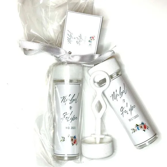 Bolinha de Sabão Casamento Personalizada - artesanato feito à mão por Mi Papelaria Criativa