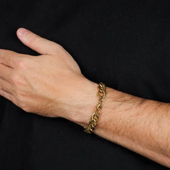 Pulseira Grumet Chapa Liso Banhada 11mm 30grs - foto 2