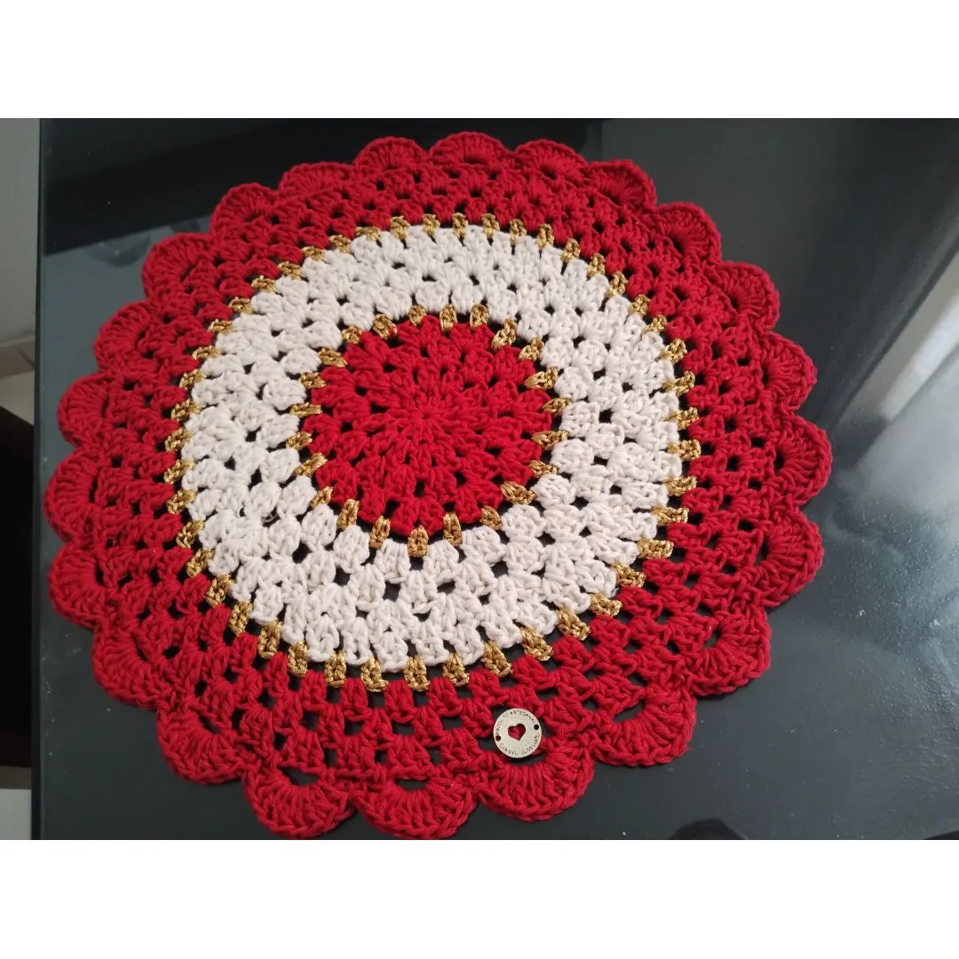 Souplast luxo vermelho - artesanato de amor de crochê