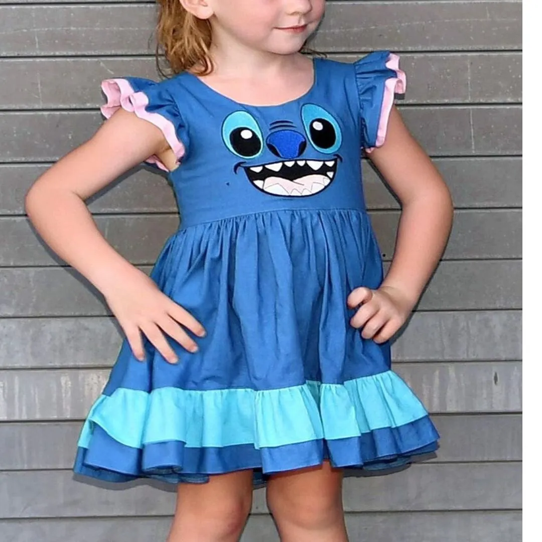 Vestido Lilo e Stitch - artesanato de Ateliê JMN