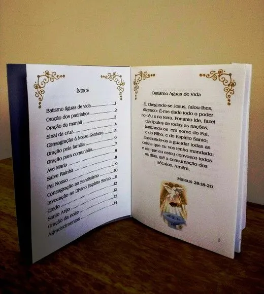 Livro de orações luxo com foto para batismo - foto 4