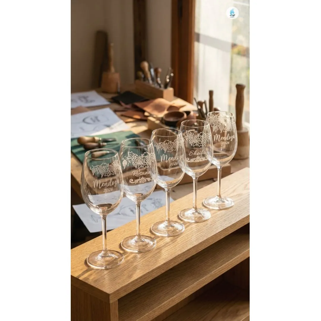 Taça de Cristal com Titânio para Vinho ou Água 580ml Jateada - foto 6