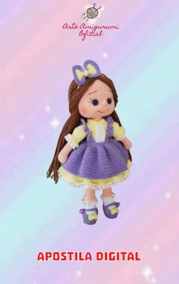 Receita Boneca Alice Amigurumi - artesanato feito à mão por Arte Amigurumi Oficial