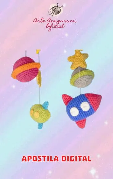 Receita Mobile Espacial - Amigurumi - feito à mão por Arte Amigurumi Oficial