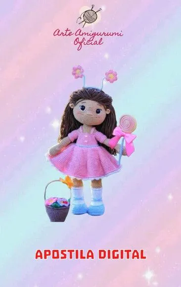 Receita Boneca Rosie - Amigurumi - artesanato feito à mão por Arte Amigurumi Oficial
