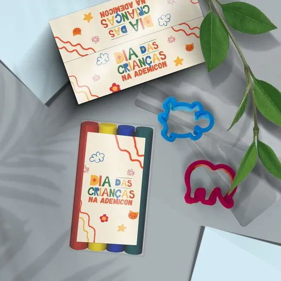 Massinha Modelar - Dia das Crianças Personalizada - feito à mão por Mi Papelaria Criativa