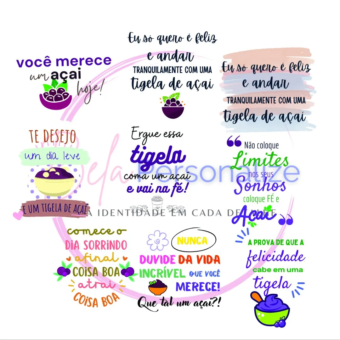 Frases Açai PNG Arte Digital - foto 4