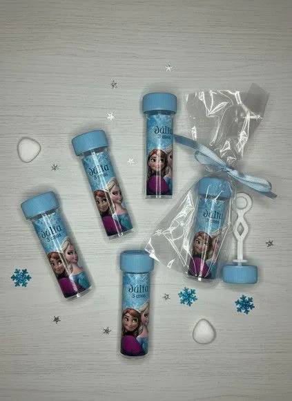 Bolha de Sabão - Frozen Personalizado - artesanato feito à mão por Mi Papelaria Criativa