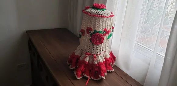 Capa Liquidificador em Crochê - Flores Vermelha - foto 3