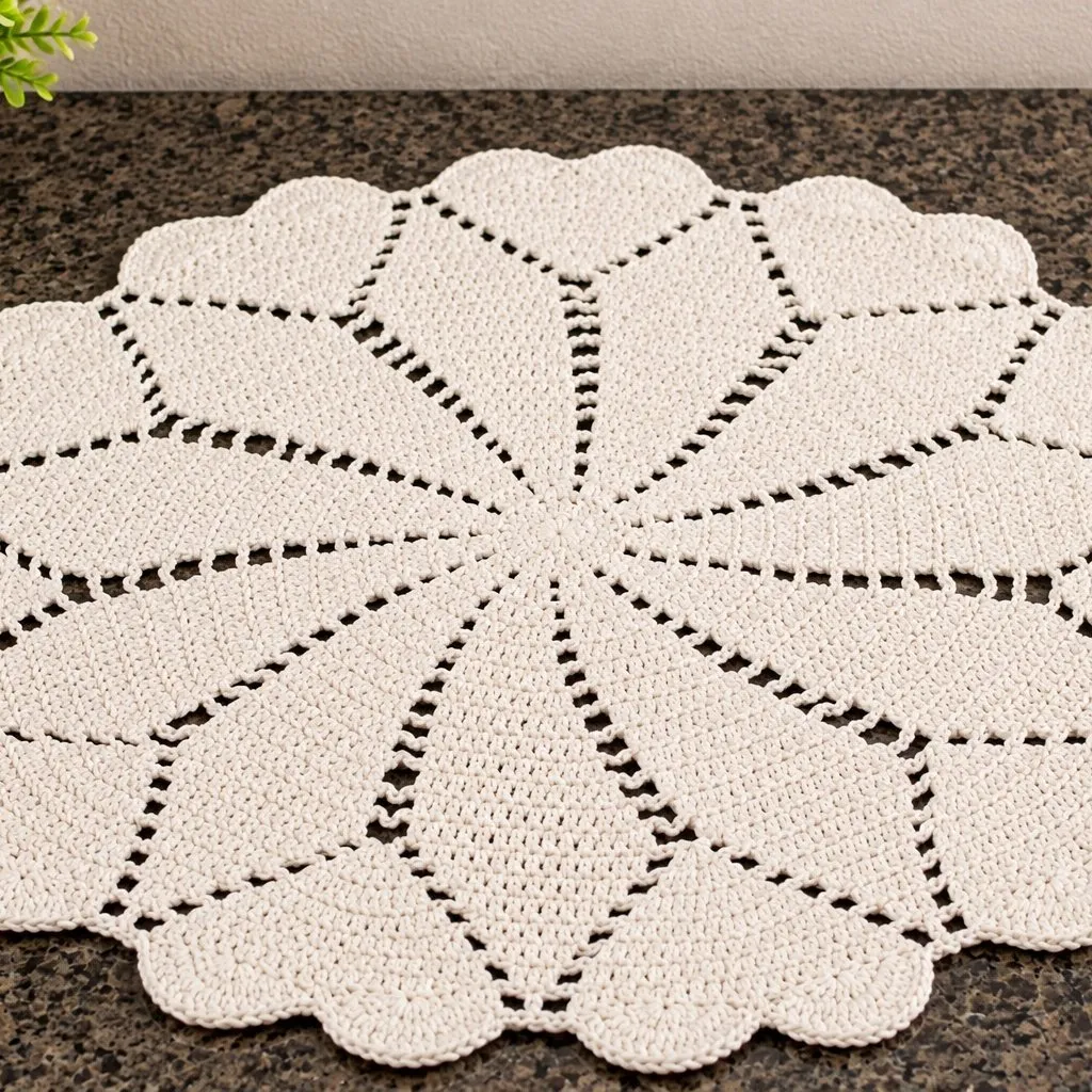 Centro de Mesa em Crochê Artesanal para Decoração de Mesa