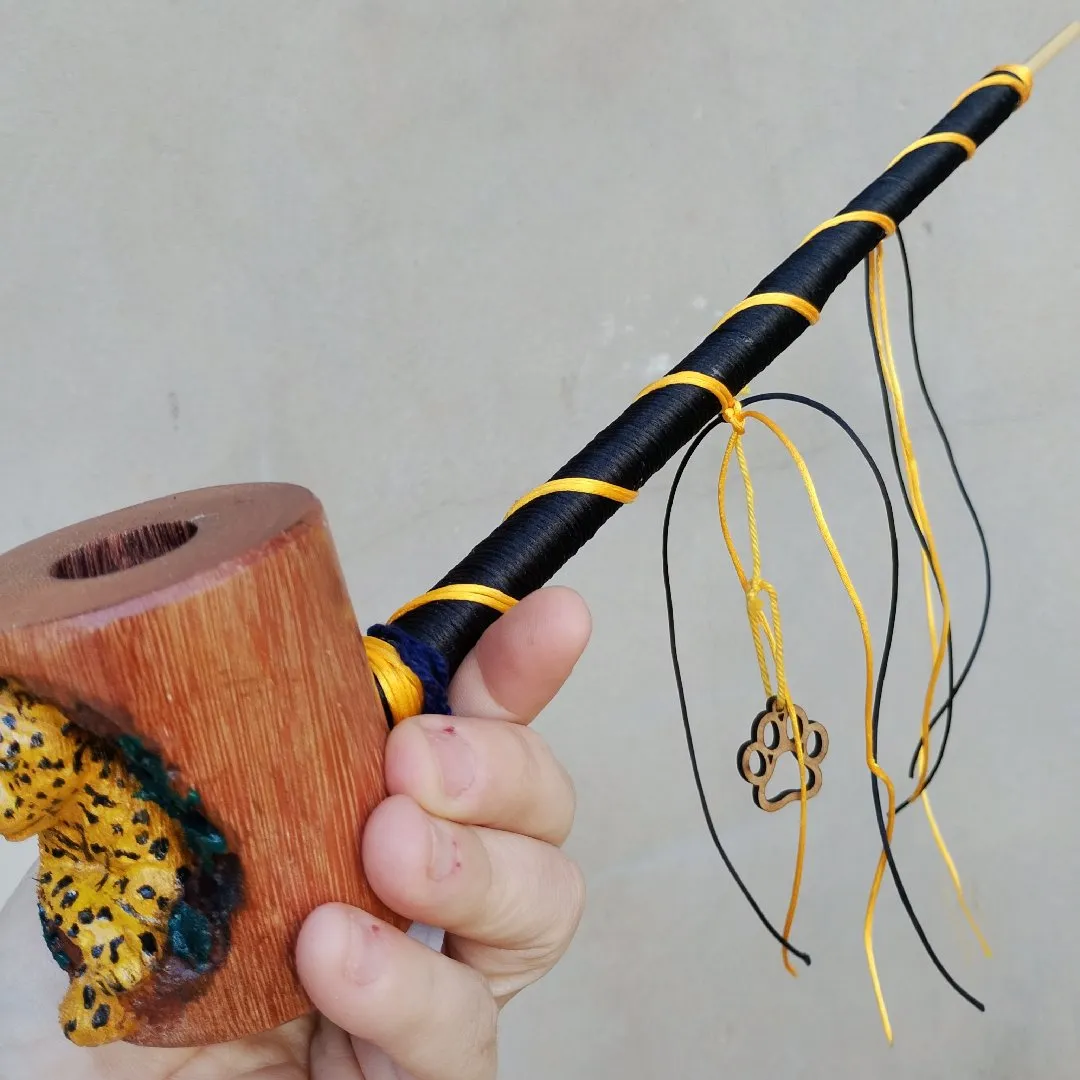 cachimbo xamanico animal de poder onça 2d - foto 2