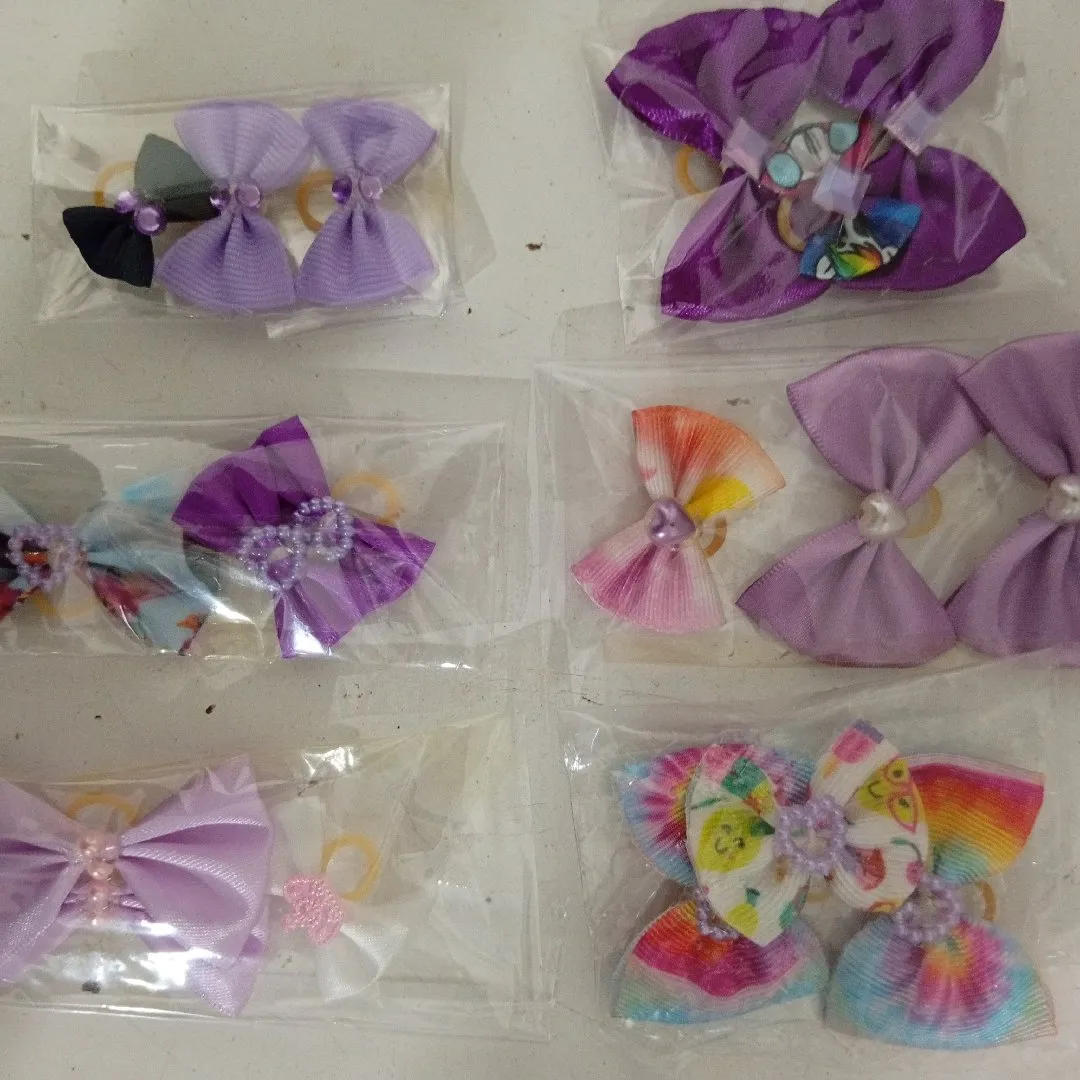 Trio de laços pet para penteado, laços pequenos e médios. Pacote com 50 trios. - foto 3