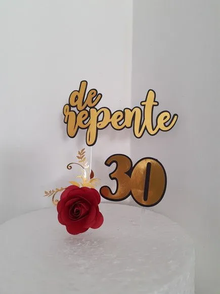 Topo de Bolo de Repente 30 - Camadas - foto 3