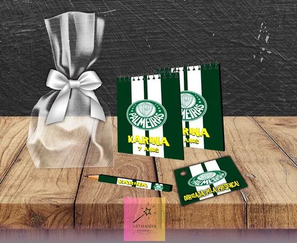 Bloquinho Palmeiras Personalizado - feito à mão por Artmanha Lembrancinhas