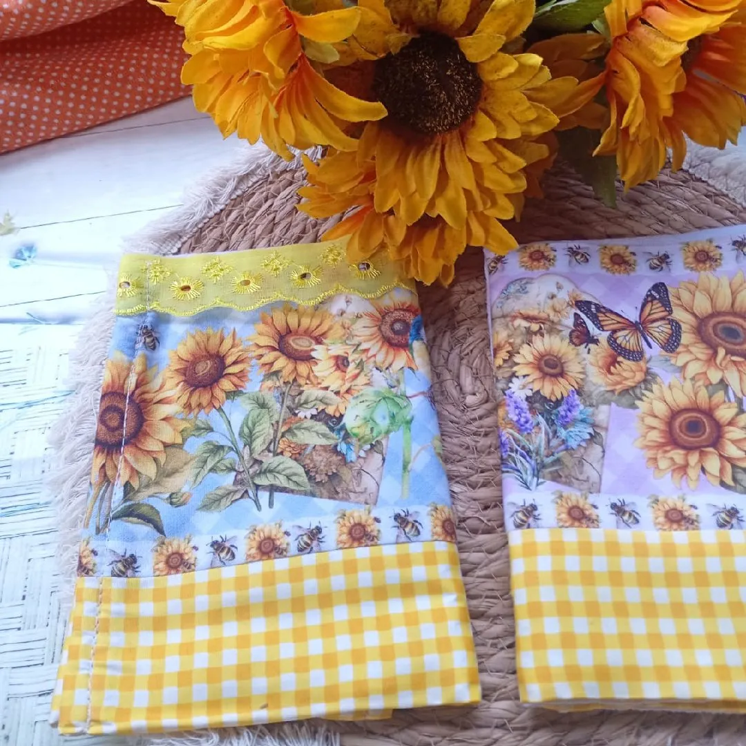 kit 2 pano de prato tema girassol 🌻 - foto 8