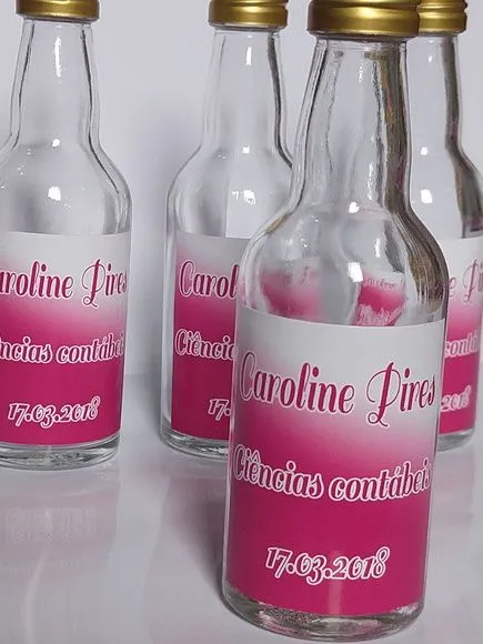 Garrafinha Vinho Personalizada - artesanato feito à mão por Mi Papelaria Criativa