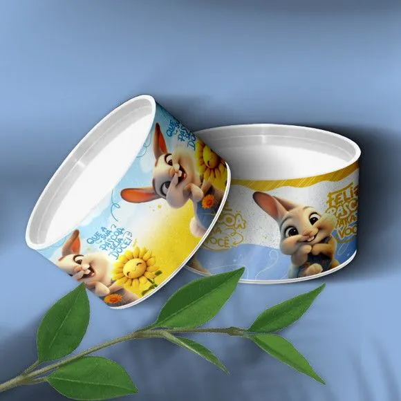 Tubo Lata - Páscoa Personalizada - feito à mão por Mi Papelaria Criativa
