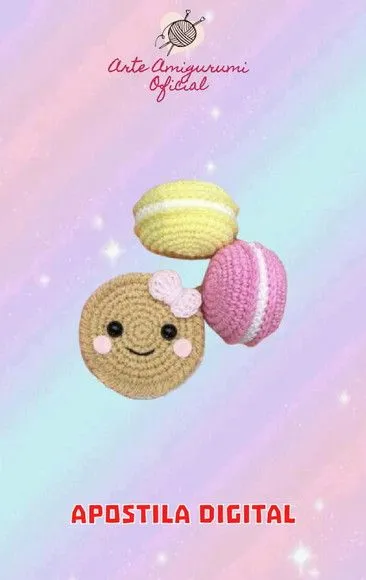 Receita Biscoito - Amigurumi - feito à mão por Arte Amigurumi Oficial