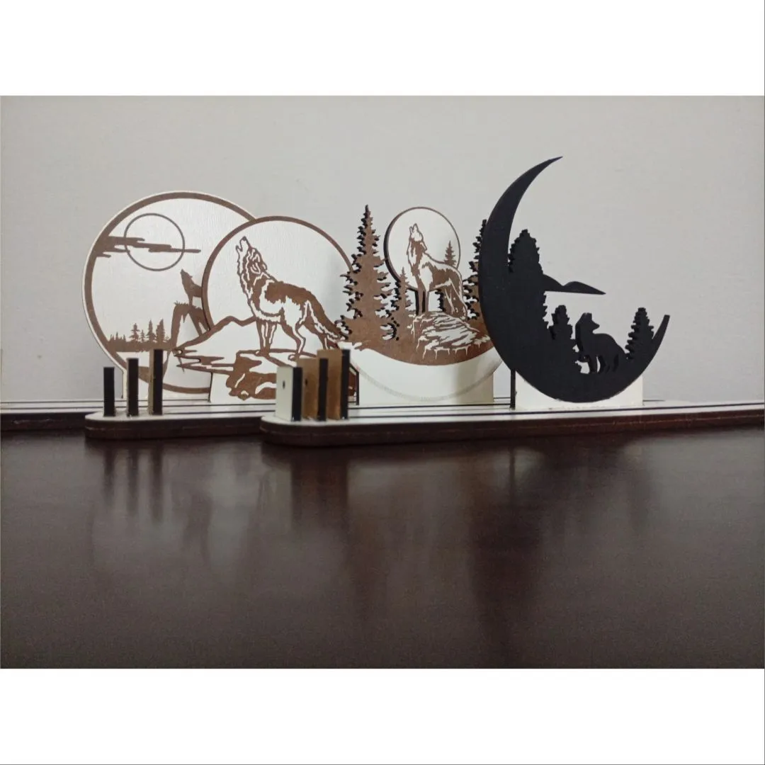 Incensários Lobos - artesanato feito à mão por LeJu Art Decor