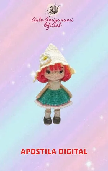 Receita Boneca Deisy- Amigurumi - feito à mão por Arte Amigurumi Oficial
