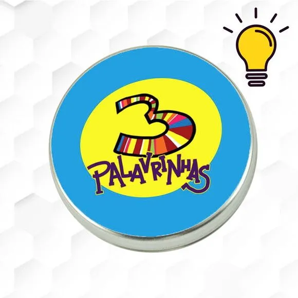 Latinha Metalizada 3 Palavrinhas Personalizada - feito à mão por Mi Papelaria Criativa