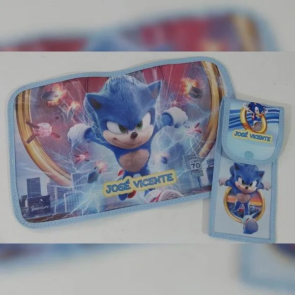 Jogo Americano e Porta Talher Sonic - artesanato feito à mão por Innovare Studio