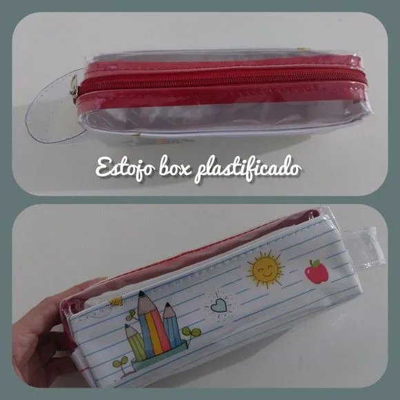 Estojo Box com Visor - Plastificado - feito à mão por Innovare Studio
