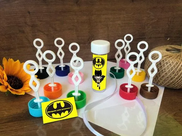 Bolinha de Sabão Batman Personalizado - artesanato feito à mão por creativitybynina