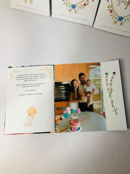 Livro de Orações Luxo com Foto para Batismo - foto 3