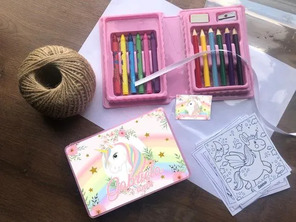 Estojinho de Pintura Unicórnio Personalizado - artesanato feito à mão por creativitybynina
