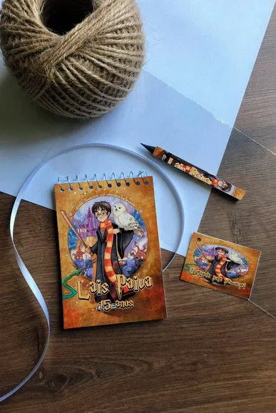 Bloquinho Harry Potter Personalizado - artesanato feito à mão por Mi Papelaria Criativa