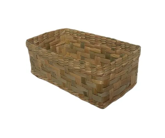 Cesta de Palha de Taboa Vime Caixa Organizadora 22x12x08 - foto 2