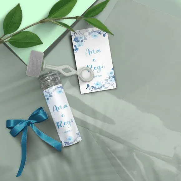 Bolha de Sabão - Casamento Personalizado - artesanato feito à mão por Mi Papelaria Criativa