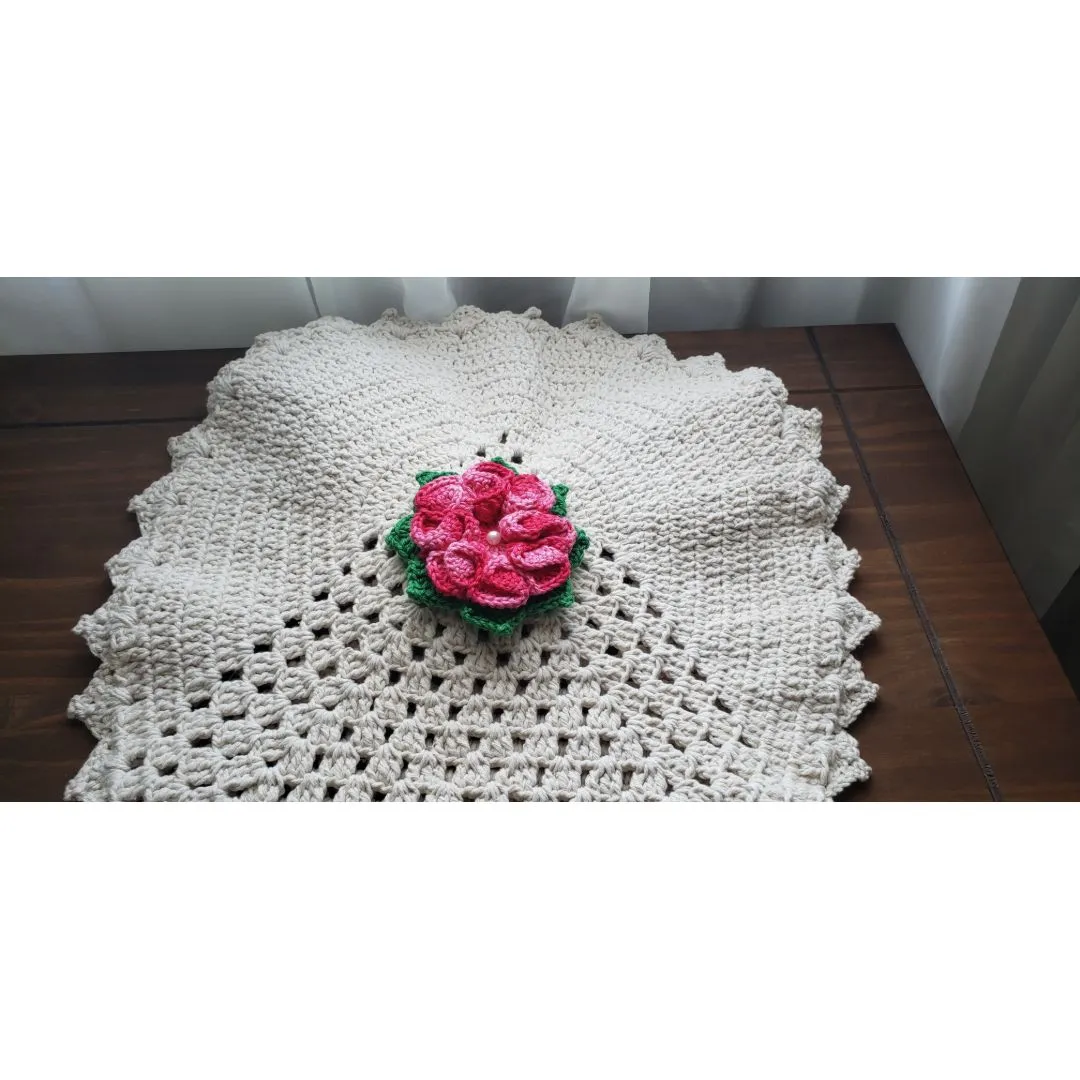 Capa em crochê encosto Cadeira Oval 6 unidades - foto 4