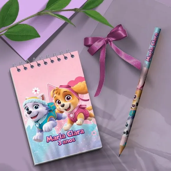 Bloquinho - Skye e Everest Personalizado - artesanato feito à mão por Mi Papelaria Criativa