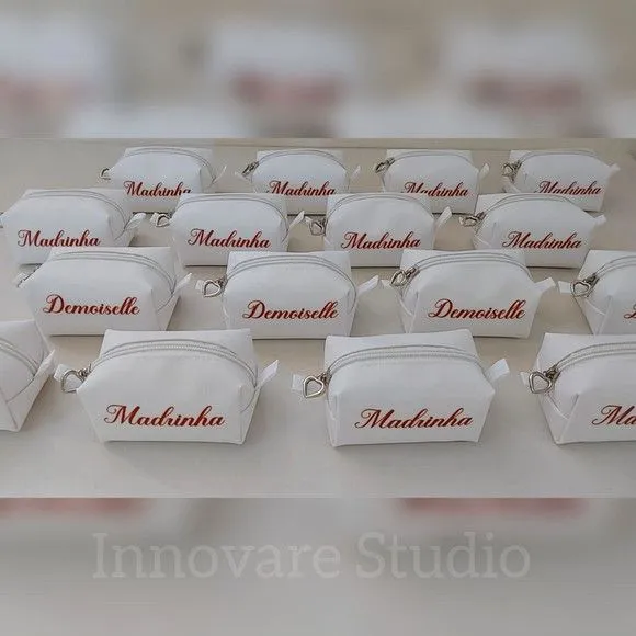 Necessaire Mini Box - Branco e Terracota - foto 4