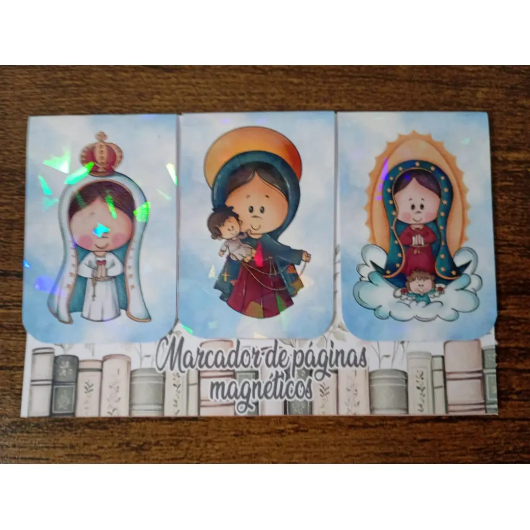 Marcador de Página Magnético Kit 5 "3 Marias" - artesanato de Emejhu Personalizados