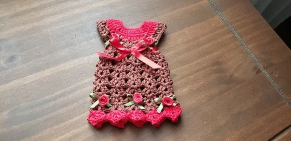 Capa para Adoçante Vestidinho Vermelho com Capuccino Marrom - foto 5