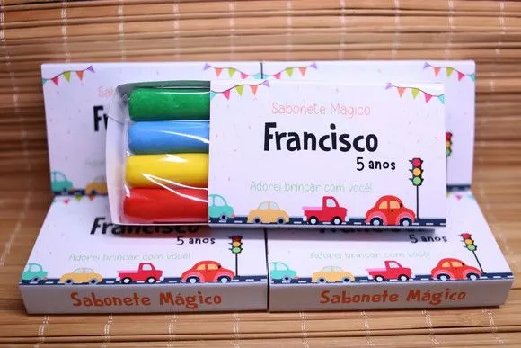 Sabonete de Massinha Lembrancinha Festa Infantil - artesanato feito à mão por Juliana Biz - casa e bem estar