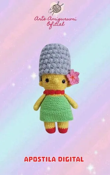 Receita Marge Simpsons Amigurumi - feito à mão por Arte Amigurumi Oficial