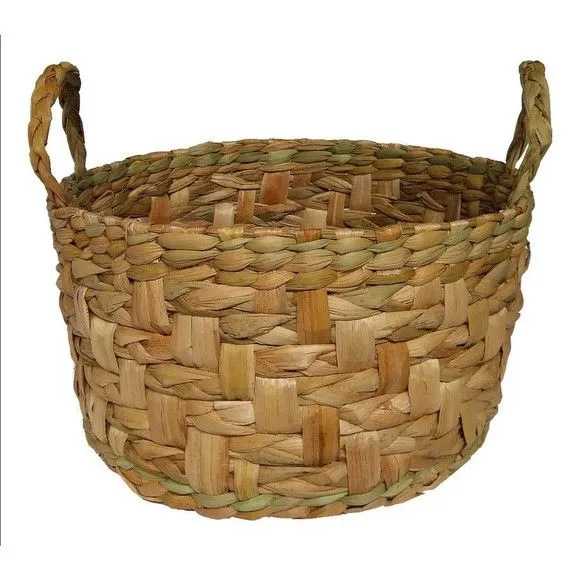 Cesta Trançada Cachipô Fruteira Taboa Redondo 30x30x18