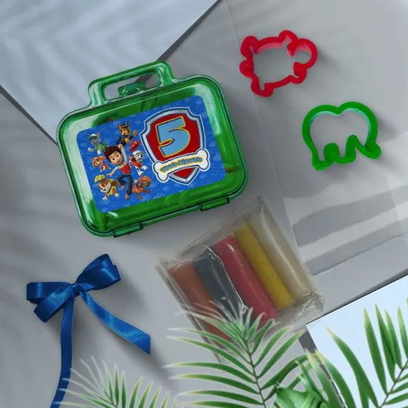 Mini Maleta Massinha - Patrulha Canina Personalizado - feito à mão por Mi Papelaria Criativa
