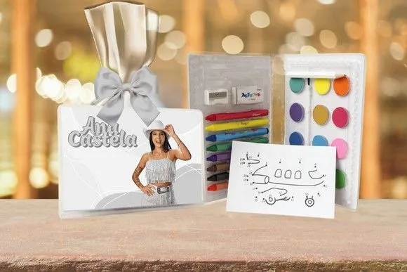 Estojo de Pintura Ana Castela Personalizado - feito à mão por Artmanha Lembrancinhas