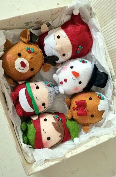 Kit Pingentes para Árvore de Natal em Feltro Nº 03 - foto 3