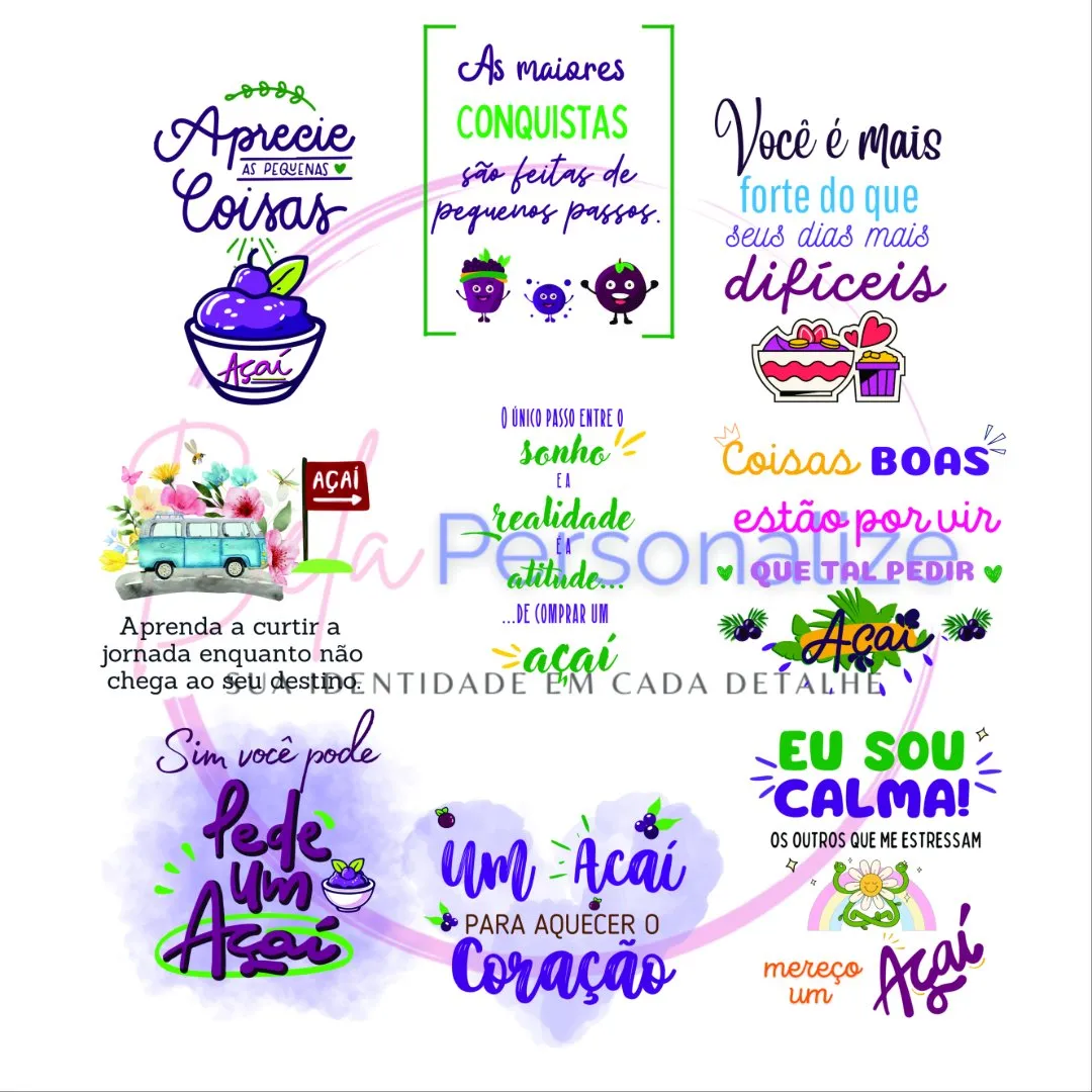 Frases Açai PNG Arte Digital - foto 6