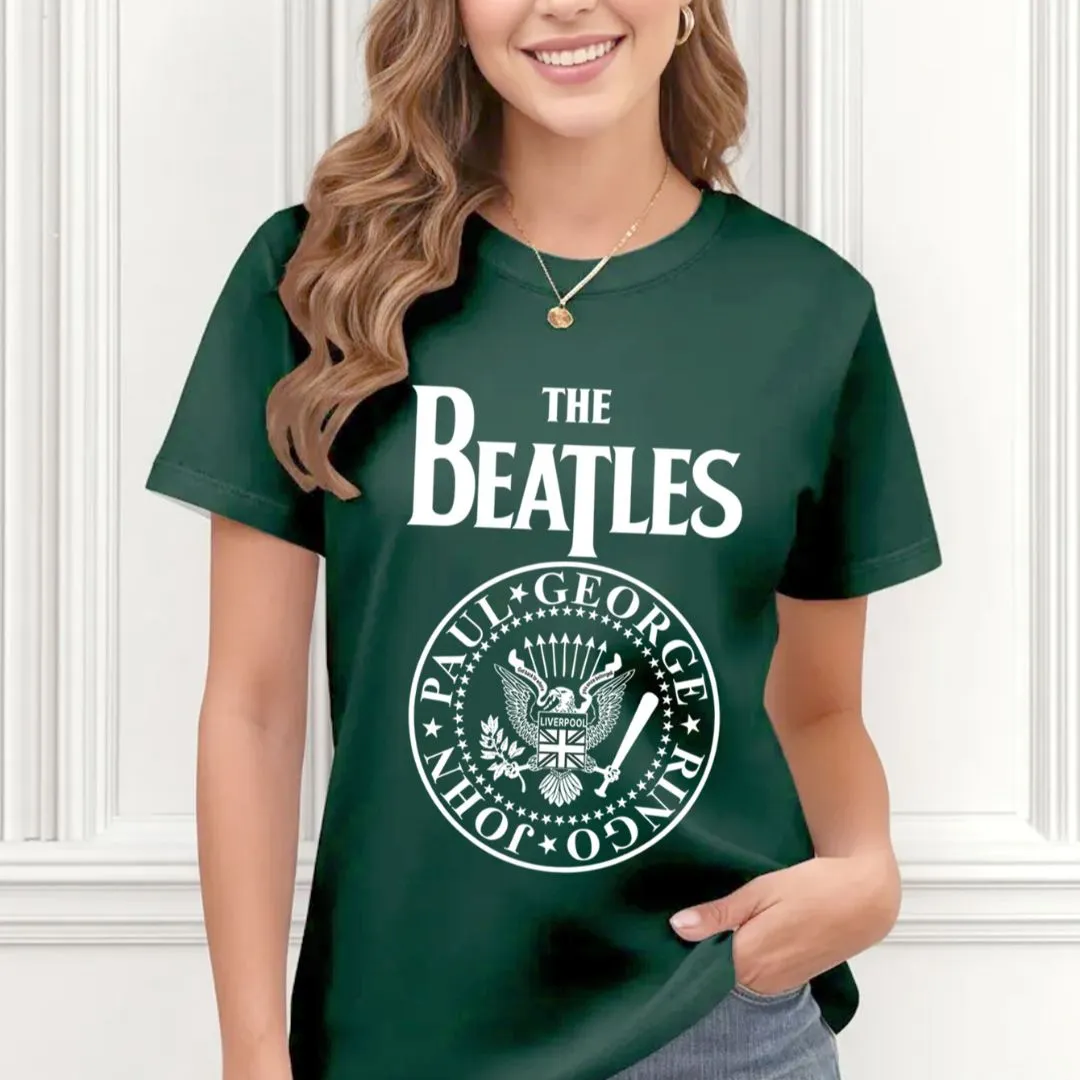 Camiseta The Beatles estampa logo bandeira, exclusiva tamanhos unisex, cores variadas - foto 4