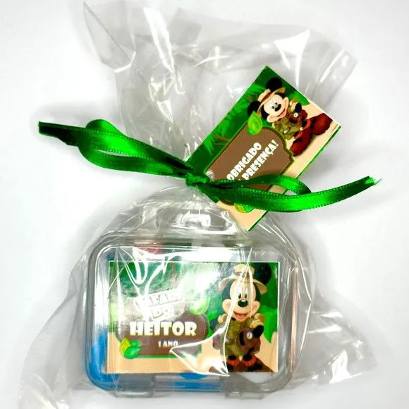 Maletinha Mickey Safári Modelar Personalizada - feito à mão por Mi Papelaria Criativa