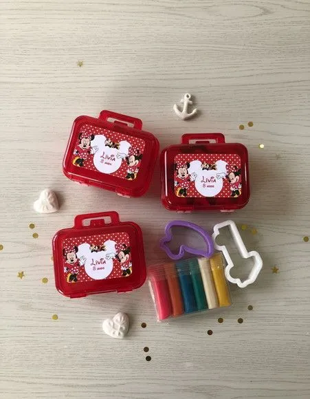 Mini Maleta - Minnie Vermelha Personalizada - feito à mão por Mi Papelaria Criativa